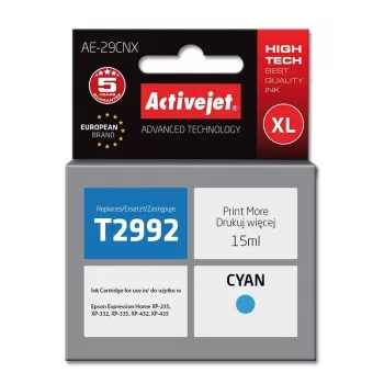 Activejet AE-29CNX tinte (nomaiņa Epson 29XL T2992; Supreme; 15 ml; ciāna)