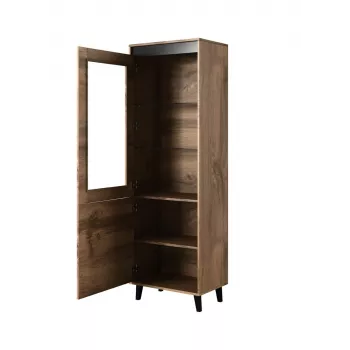 Uzglabāšanas skapis cama meble NORD 60×38×182,5 cm ozols wotan/antracīts, stāvošs uz grīdas