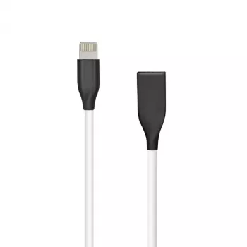 Silikona kabelis USB–Lightning, 1 m (balts)