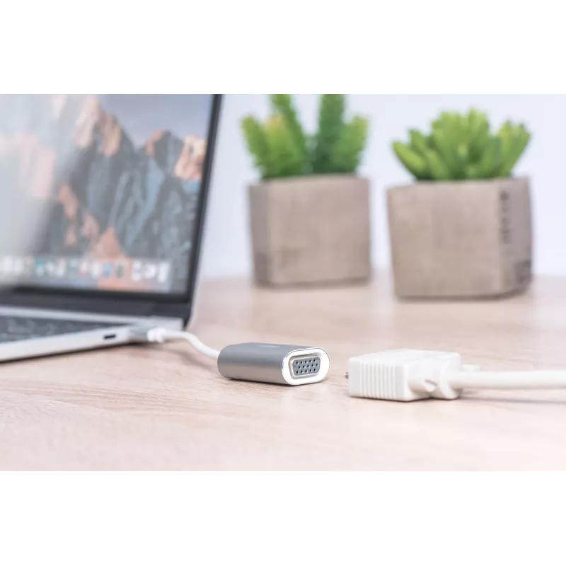 DIGITUS DA-70837 VGA 1080p FHD uz USB 3.0 Type-C adapteris, alumīnija