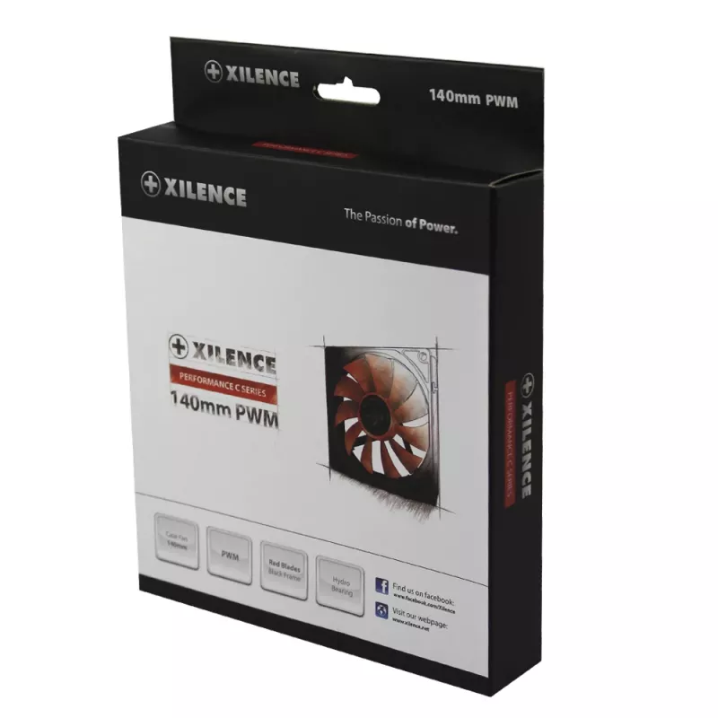 14 cm PC korpusa ventilators XILENCE XPF140.R.PWM, 140 mm, PWM vadība, līdz 700 RPM