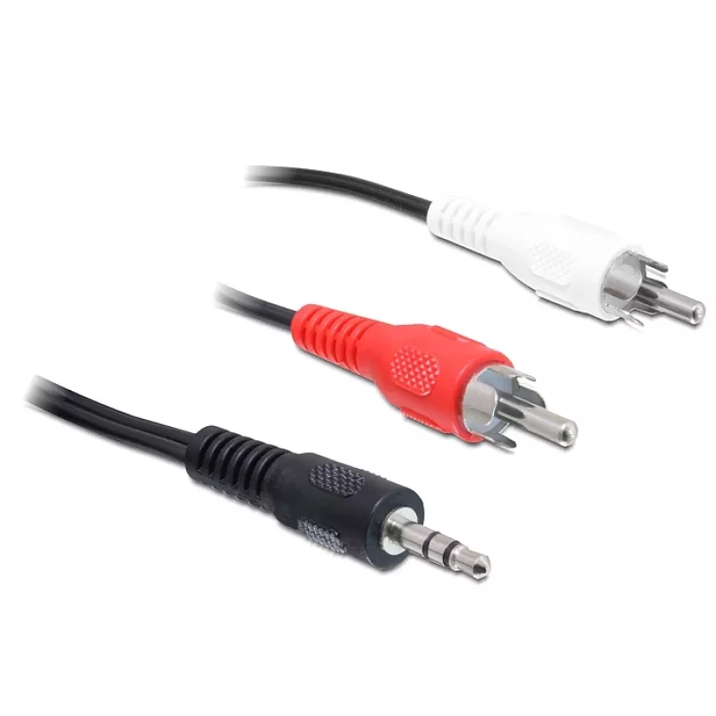 Audio kabelis DeLOCK 84000 1,5 m 2 x RCA 3,5 mm melns