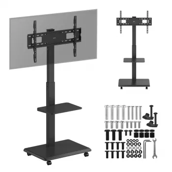 TV statīvs ergo office ER-304 B, maksimālā slodze 50 kg, VESA 600x400