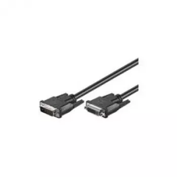 Wentronic Goobay DVI-D FullHD pagarinājuma kabelis Dual Link, melns, 2 m - DVI-D spraudnis Dual-Link (24+1 kontakts) > DVI-D ligzda Dual-Link (24+1 kontakts) (50855)