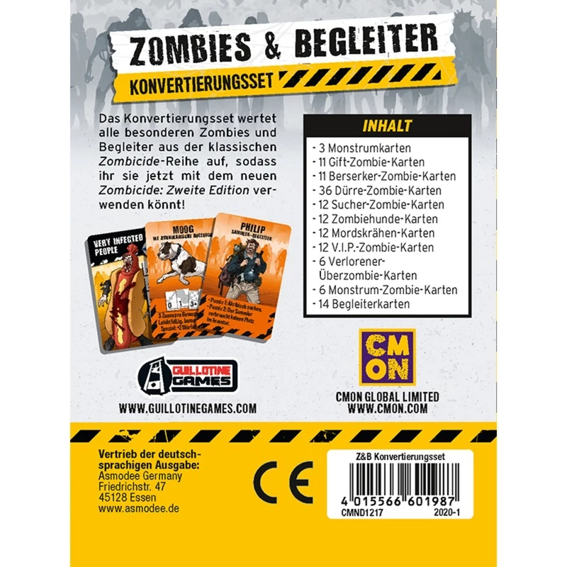 Zombicide 2. Edition - Zombies & Begleiter, galda spēles konvertēšanas komplekts