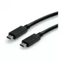 USB kabelis ROLINE 11.02.9057 USB 3.2 Gen 2 1m USB C Melns