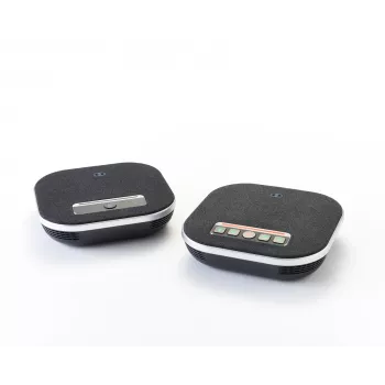 Konferenču skaļrunis Boom Collaboration GEMINI ar iebūvētu mikrofonu, Bluetooth un USB, melns