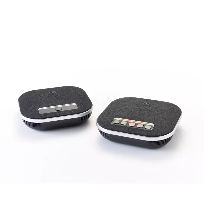 Konferenču skaļrunis Boom Collaboration GEMINI ar iebūvētu mikrofonu, Bluetooth un USB, melns