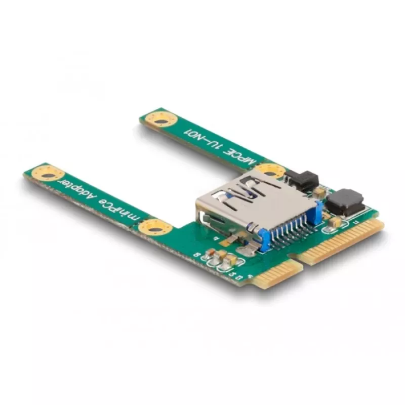DeLOCK Mini PCIe I/O 1 x USB 2.0 Type-A ligzda pilna izmēra puse izmēra