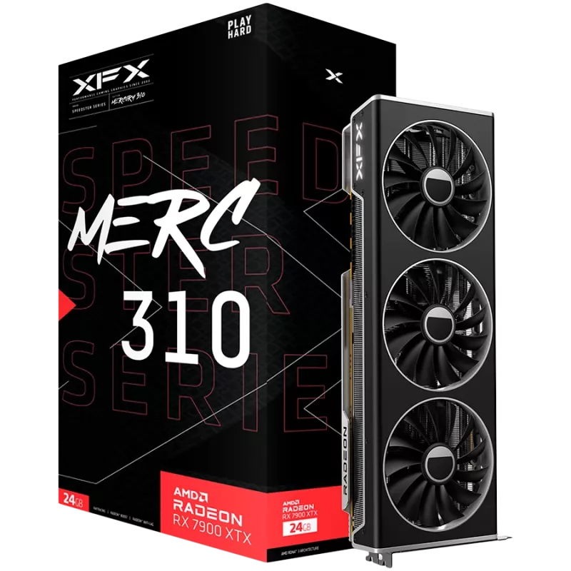 Grafikas karte XFX Radeon RX 7900 XTX 24 GB GDDR6, PCIe 4.0, 384 bitu, 355 W, 3x ventilatori