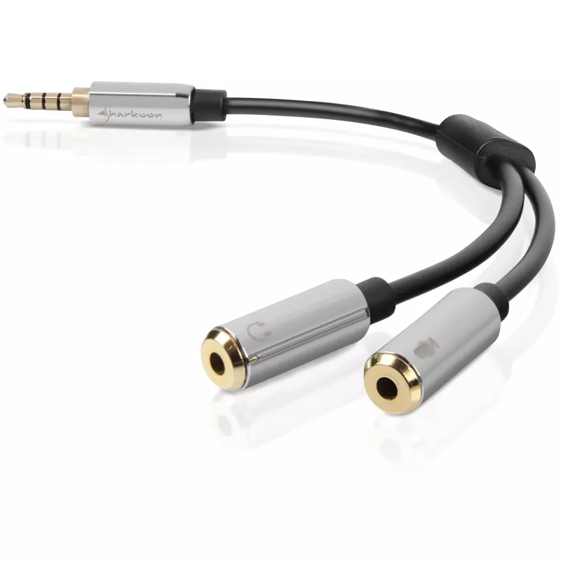Sharkoon PMP35 - Audio-Adapter - 4-poliger Mini-Stecker (M)