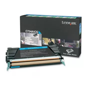 Lexmark C734A1CG printera palīgmateriāls ciāna krāsā