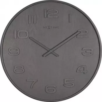 NeXtime klok 3095gs Wood Wood Big, Ø52.8 cm, Siena, Pelēka