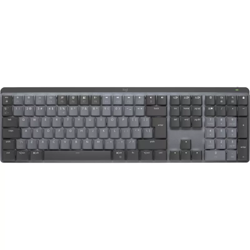 Logitech MX Mechanical tastatūra Office RF Wireless Bluetooth QWERTY US International Graphite Grey