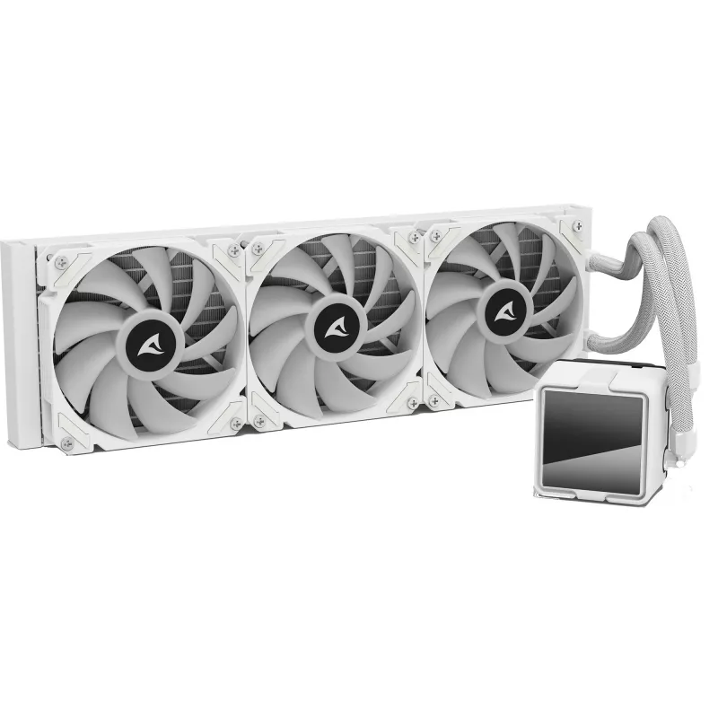 Viss-vienā CPU ūdens dzesētājs Sharkoon S60 ARGB balts 360mm radiators