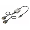 StarTech.com 60 cm 2 portu USB–seriālā adaptera kabelis, maināmas DB9 skrūves/uzgriežņi, COM saglabāšana, USB-A uz DB9 RS232, FTDI, 4. līmeņa ESD aizsardzība, Windows/macOS/ChromeOS/Linux – izturīga TPE konstrukcija