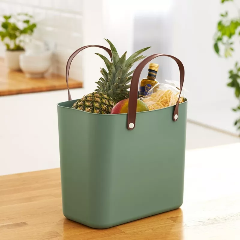 Bag rotho Albula zaļa 25 L recycled plastic, 340×235×400 mm, max load 40 kg