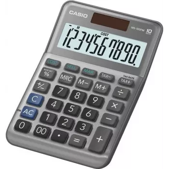 Pamata kalkulators Casio MS-100FM galda 10 ciparu pelēks