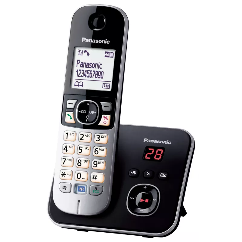 DECT telefons Panasonic KX-TG6821GB, melns