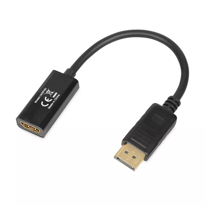 DisplayPort–HDMI kabeļa adapteris IBOX iadp4k — DisplayPort (vīr.) uz HDMI (siev.), taisni savienotāji, 4K atbalsts, sudraba