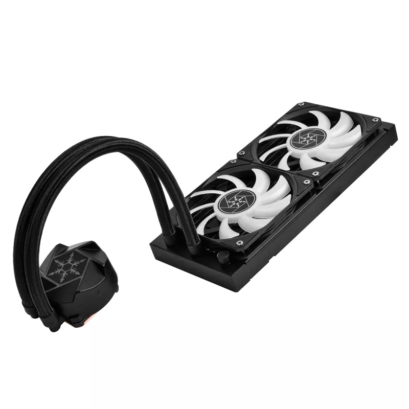 SilverStone VIDA 240 plāns, AiO šķidruma dzesēšana, melna - 240mm