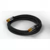 Goobay TV antenas kabelis (135 dB tips), 4x ekranēts, 10 m, melns – apzeltīts, koaksiālā ligzda > koaksiālais spraudnis (70389)