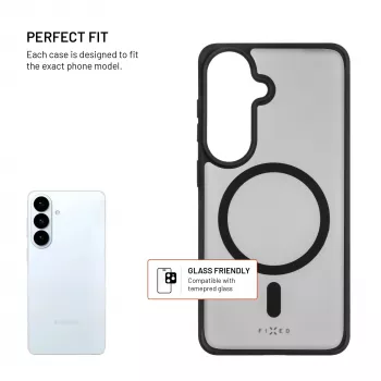 Fixed MagMisty | Aizmugures vāciņš | Samsung | Galaxy S26 | Polikarbonāts/TPU | Melns
