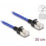 DeLOCK RJ45 Cat.6A tīkla kabelis 0,3 m zils