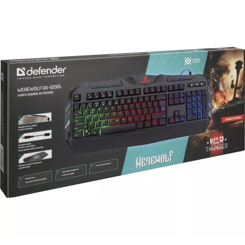 Defender Gaming tastatūra WEREWOLF GK-120DL