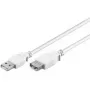 USB 2.0 A vīr./sievišķ. kabelis Goobay 96196 0,3 m balts