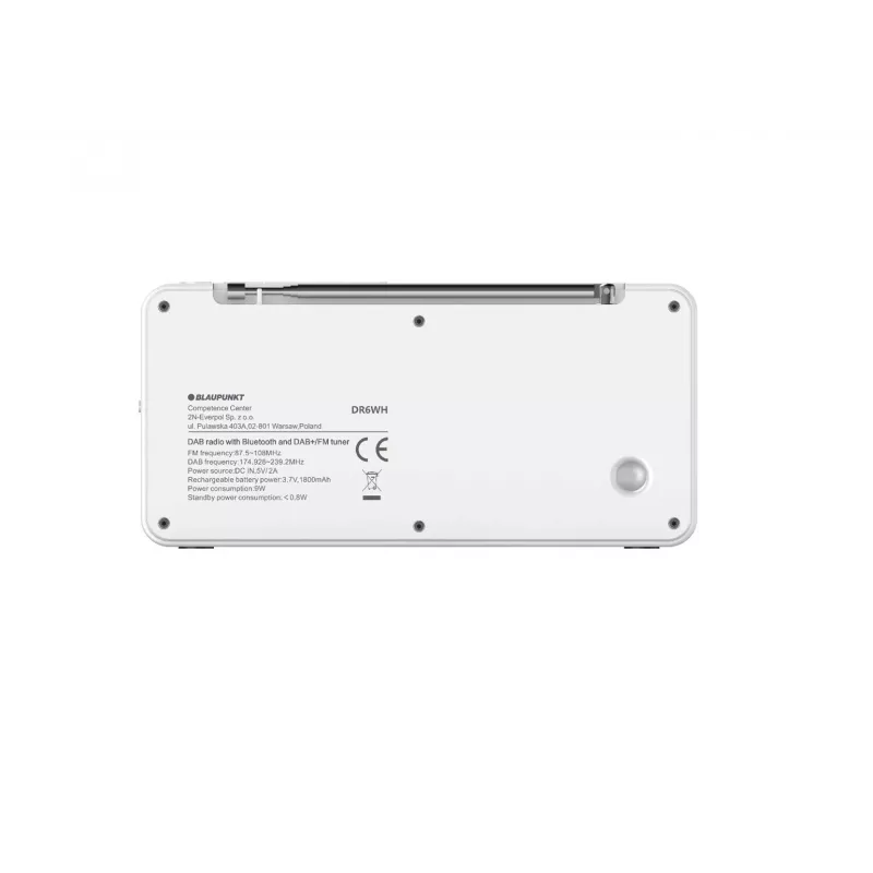 Blaupunkt DR6WH pārnēsājamais radio balts