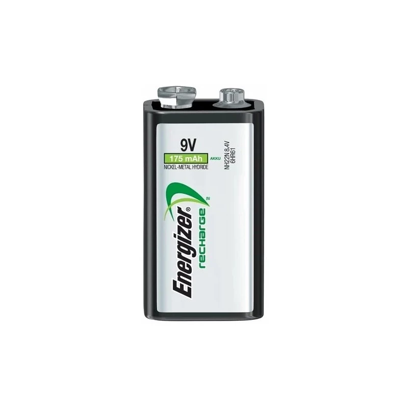 Energizer Ni-MH uzlādējama 9V PP3 baterija 175 mAh viens iepakojumā