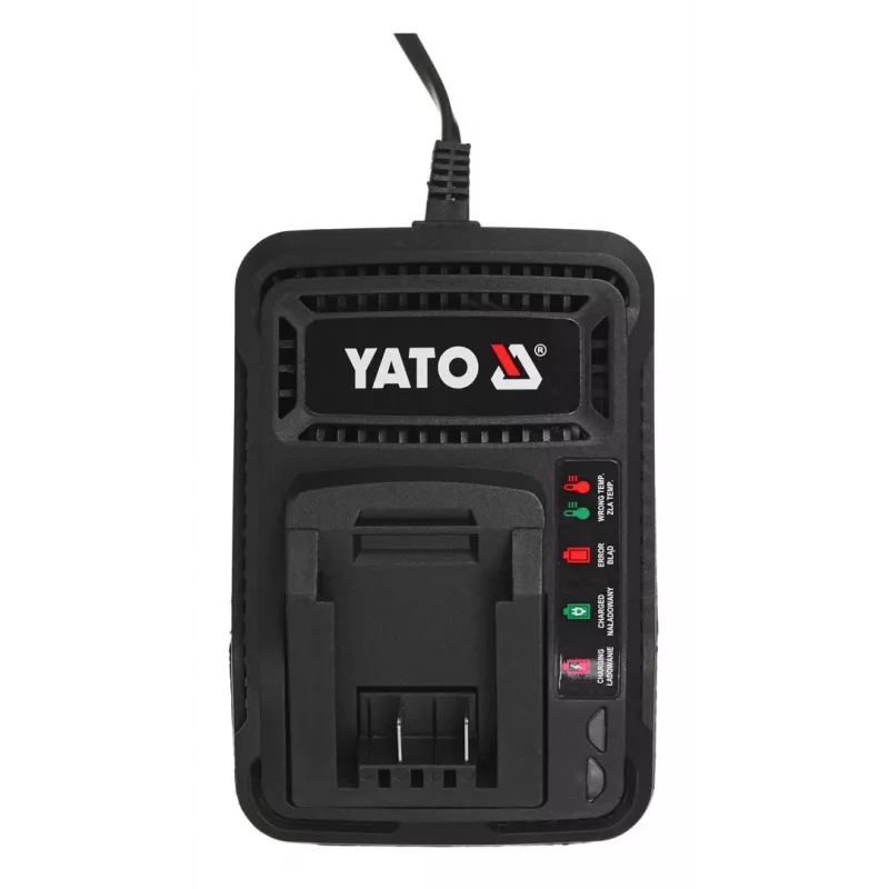 Leņķa slīpmašīna YATO YT-82826, 18V Li-Ion 2Ah, 125 mm disks, 10 000 apgr./min, M14 vītne, bezinstrumentu regulējams aizsargs