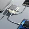 Pārnēsājams ārējais akumulators Awei C03 20000mAh ar 45W izeju un integrētu USB-A/USB-C kabeli