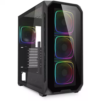 PC Case Sharkoon AK5G RGB Midi Tower Melns