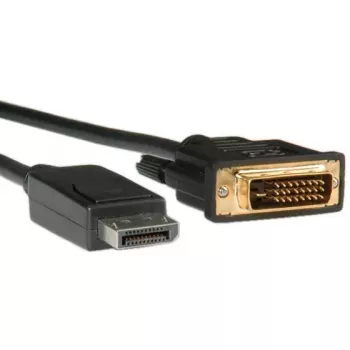 ROLINE - Video kabelis - DisplayPort (V) - DVI-D (V) - 1 m (DisplayPort 1.1) - Rokas skrūves - Melns (11.04.5771)