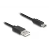 DeLOCK USB kabelis USB 2.0 0,75 m USB A USB C melns 90368