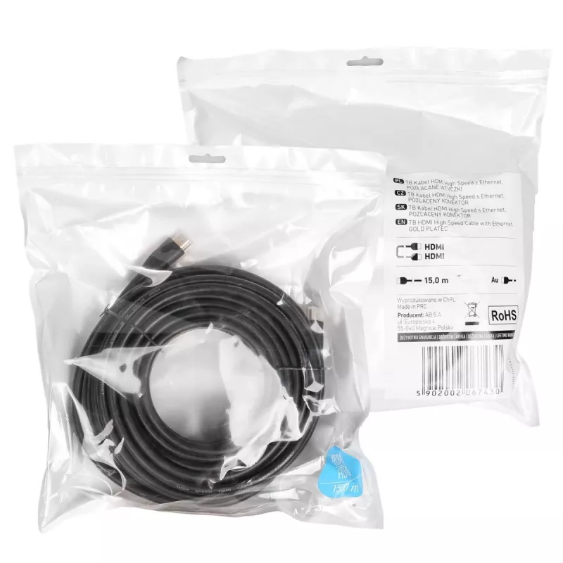 HDMI v2.0 kabelis 10m, apzeltīts