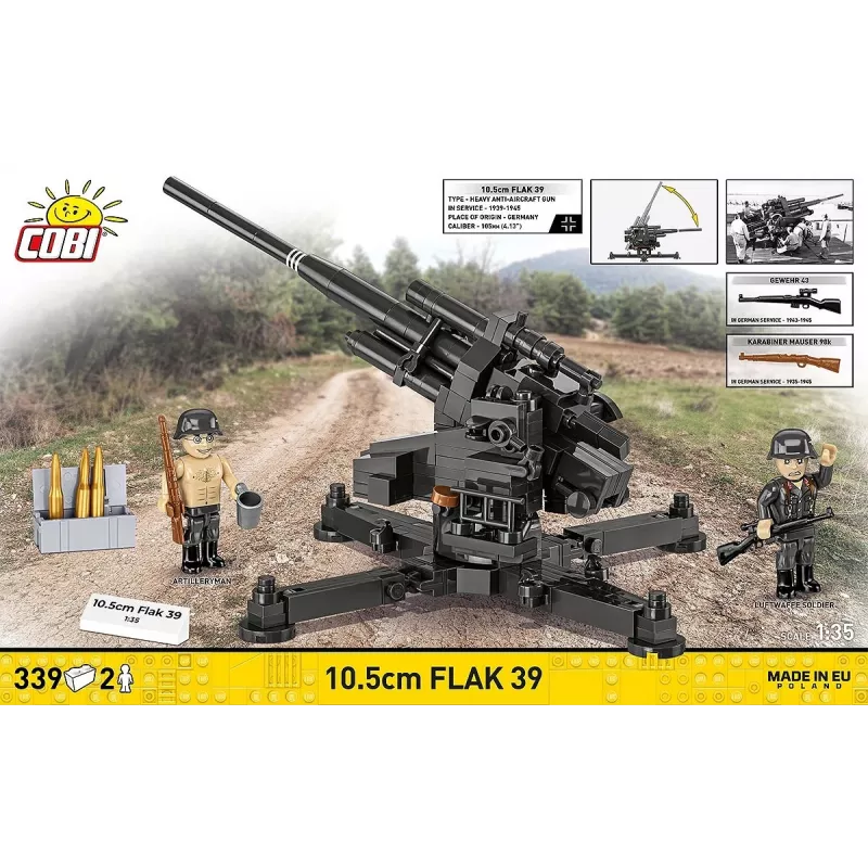 Konstruktors Cobi Blocks 10.5 cm Flak 39 — 339 gab.