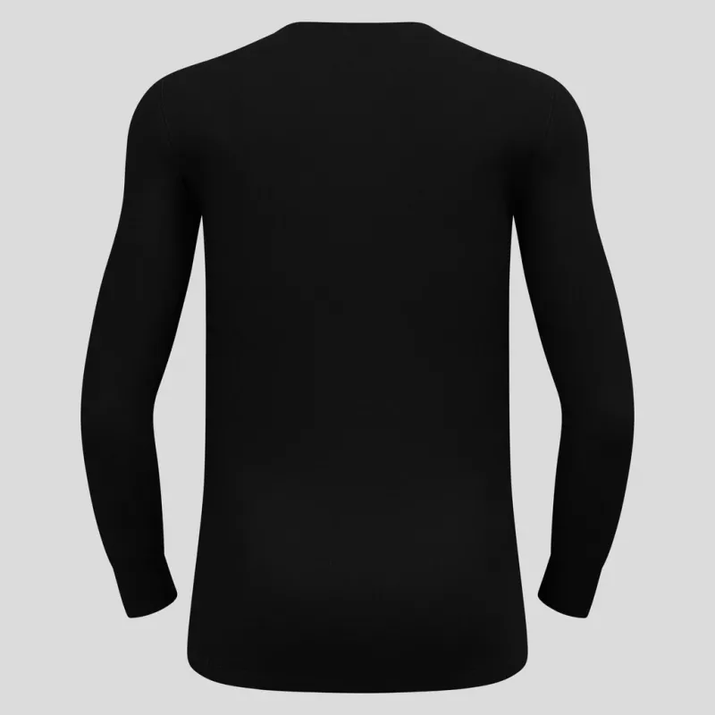 Odlo BL TOP apaļa kakla daļa garām piedurknēm ACTIVE WARM ECO vīriešu T-krekls, M izmērs, melns