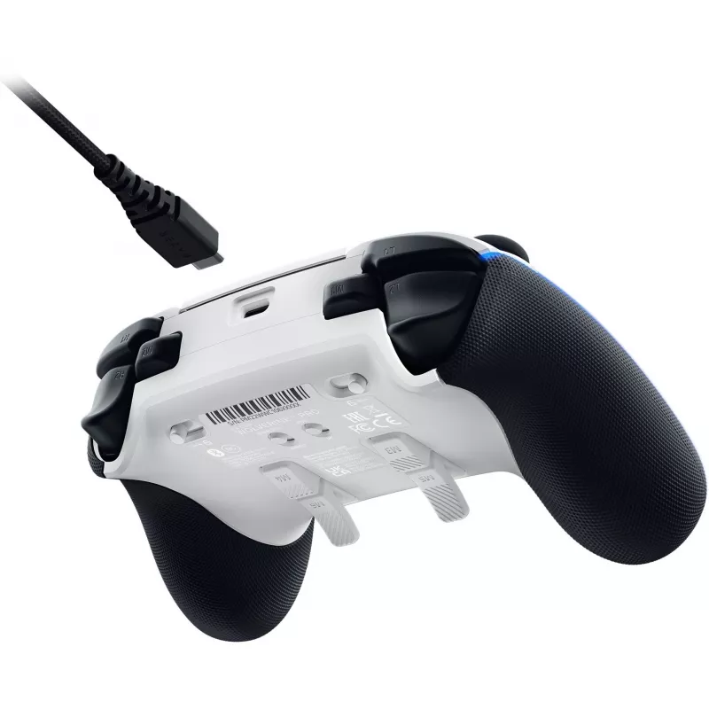 Razer Wolverine V2 Pro - Spēļu kontrolieris - PC - PlayStation 5 - D-Pad - Izvēlnes poga - Analogais / Digitālais - Vadu un bezvadu - Balts