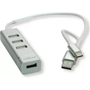 ROLINE 14.02.5037 interfeisa centrmezgls USB 2.0 480 Mbit/s sudraba - balts (14.02.5037)