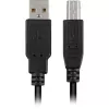 USB 2.0 kabelis, USB-A spraudnis > USB-B spraudnis (melns, 2,0 metri)