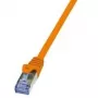 LogiLink PrimeLine - Patch-Cable - RJ-45 (M) to RJ-45 (M) - 7.5 m - SFTP, PiMF - CAT 6a - Halogen-Free - oranža