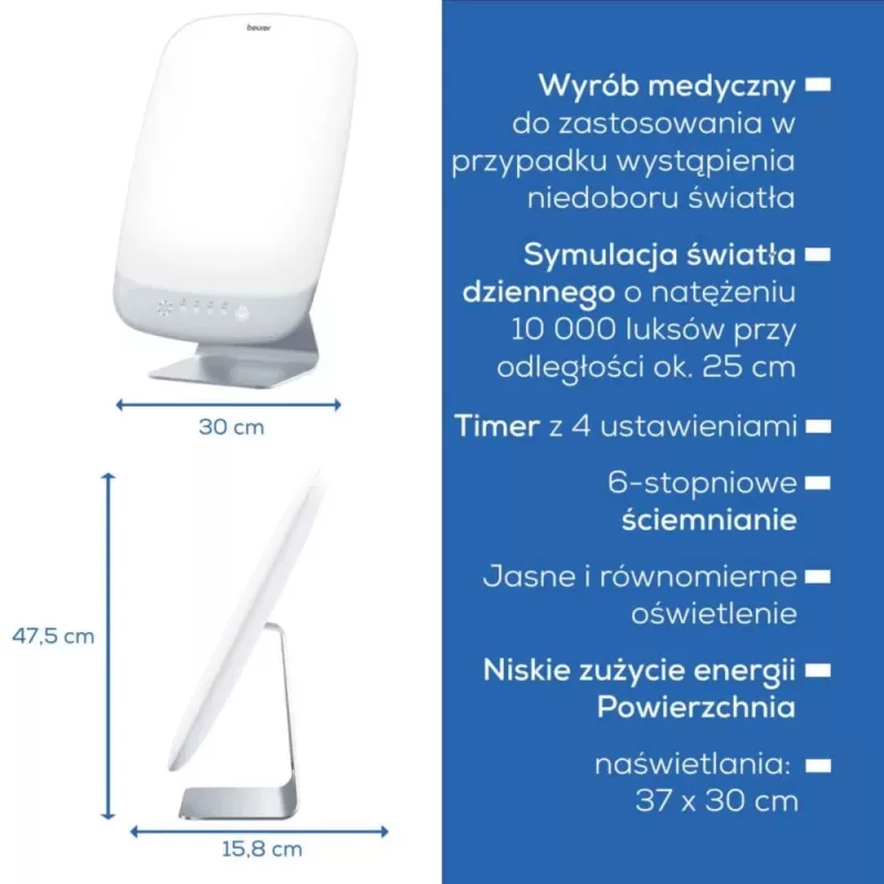 Gaismas terapijas lampa Beurer TL95 (modelis 60844) LED 10 000 luksi