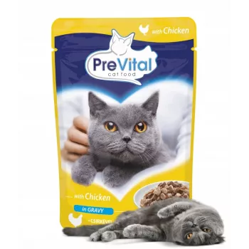 PREVITAL vista mērcē mitrā barība kaķiem, 100 g