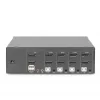 DIGITUS KVM slēdzis, 4 porti, divu displeju, 4K, DisplayPort®