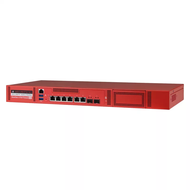 Securepoint RC300S G5 drošības UTM ierīce, 13 Gbit/s, 1,5 Gbit/s, 100 lietotājs(i), AES, vadu, RJ-45