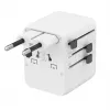 Ceļojumu strāvas adapteris GEMBIRD TPA-1A2C20-01-W — 20 W, USB-A (18 W) + 2× USB-C (20 W), E tipa spraudnis, balts