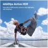 Action sports kamera Insta360 Ace Pro 2 — 50 MP, 8K Ultra HD (7680×3272), 1/1,3 collu sensors, līdz 240 kadriem/s, iebūvēts displejs, Wi‑Fi, MicroSD, 177,7 g, Melna